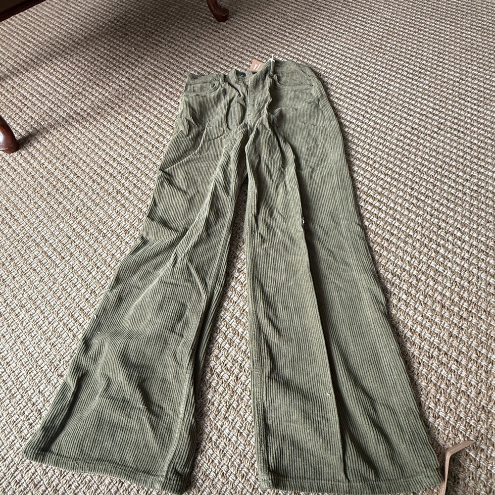 Reformation Olive Corduroy Pants
